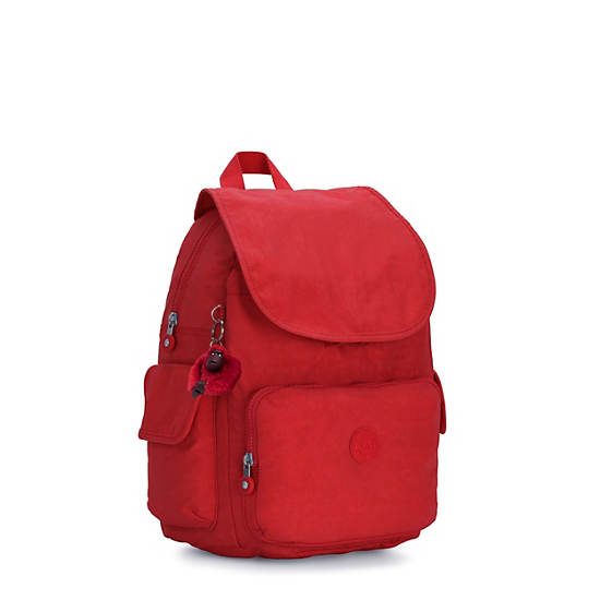 Kipling City Pack Backpacks Cherry Tonal Zipper | AU 1521AH